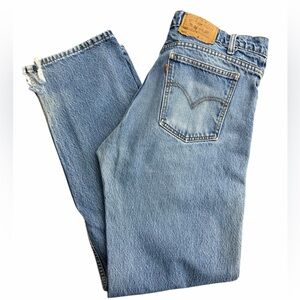 VTG Levi’s 505 Orange Tab Jeans Men’s 36x32 USA Made Light Wash Straight Leg‎